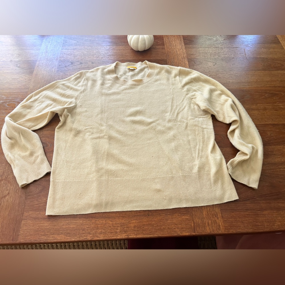 J. Crew Butter Yellow Crew Neck Sweater